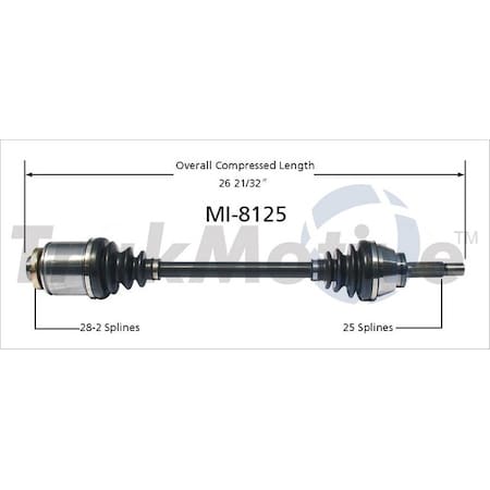 Surtrack Axle Cv Axle Shaft, Mi-8125 MI-8125